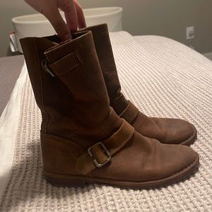 Hush puppies leather biker boot